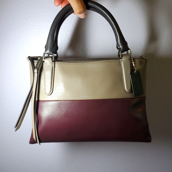 Coach Handbags - Coach Colorblock Borough Oxblood and Taupe